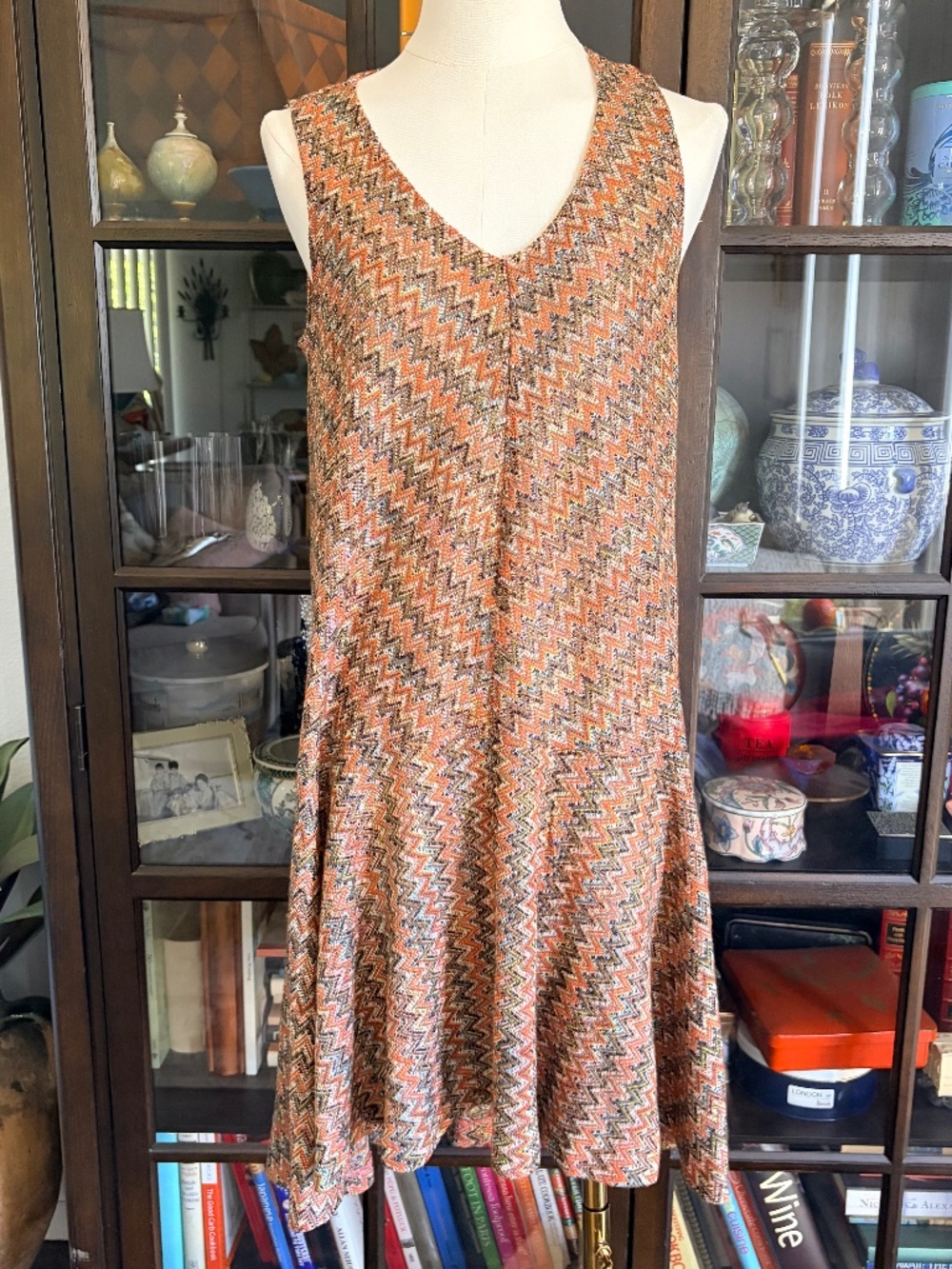 Anthropologie Maeve, Zig Zag Knit Dress, size Small